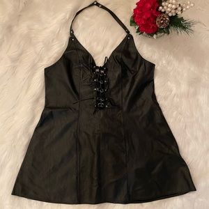 Allure Leather Halter Top Size 3X❤️